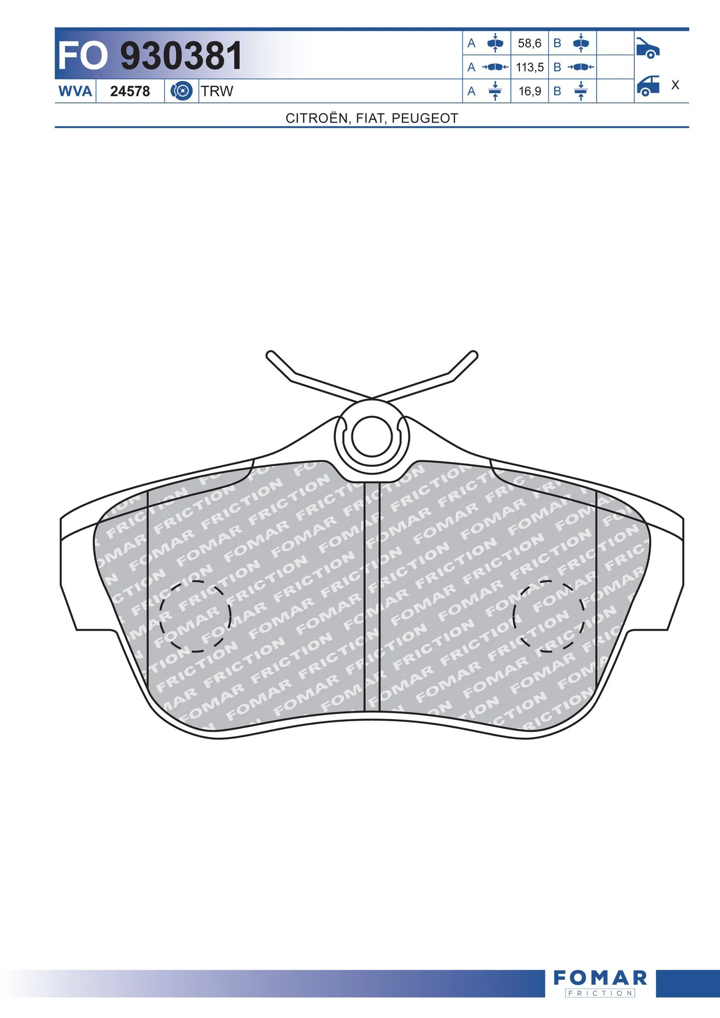 Brake Pad Set, disc brake